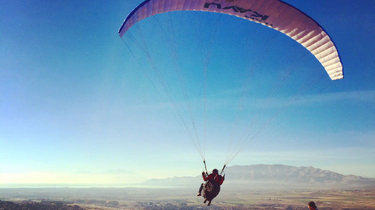 Paragliding The Point Of The Mountain